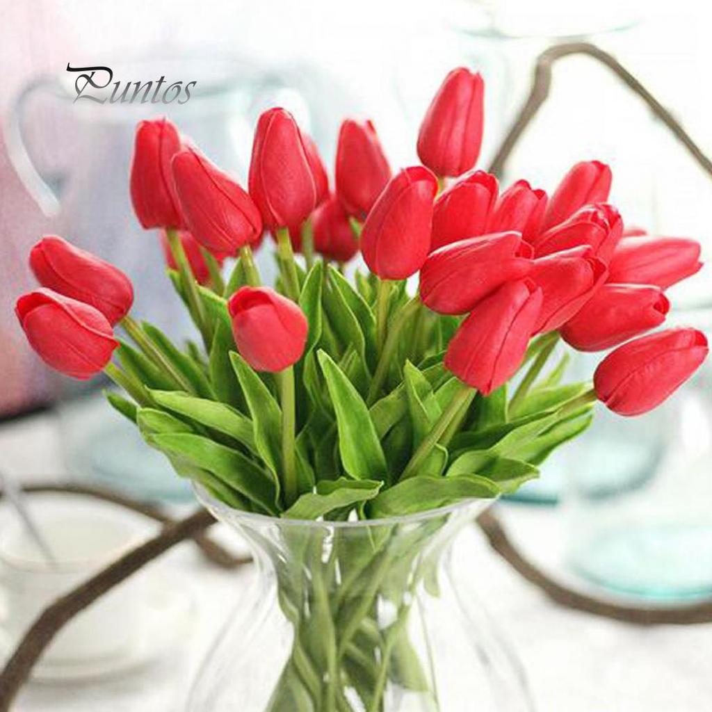 Набор искусственных тюльпанов для декора. 10 шт