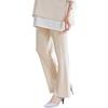 Трикотажные брюки для беременных, расклешенные, бежевые, свободные, 10024470 [ANGELIEBE] Брюки, Брюки, Дородовые, Послеродовые, Одежда, L,