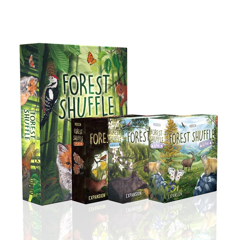 Карточная игра Forest Shuffle с дополнениями для семейного развлечения и стратегической игры