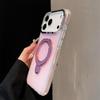 Лазерный желеобразный магнитный противоударный чехол для iPhone 17 Air 16 15 14 13 Pro Max, подставка-кронштейн, алмазная рамка для камеры, глянцевая крышка