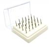 Набор из 24 стоматологических алмазных боров FG1.6 мм для полировки керамических абатментов с уступом, лабораторное оборудование для высокоскоростного наконечника