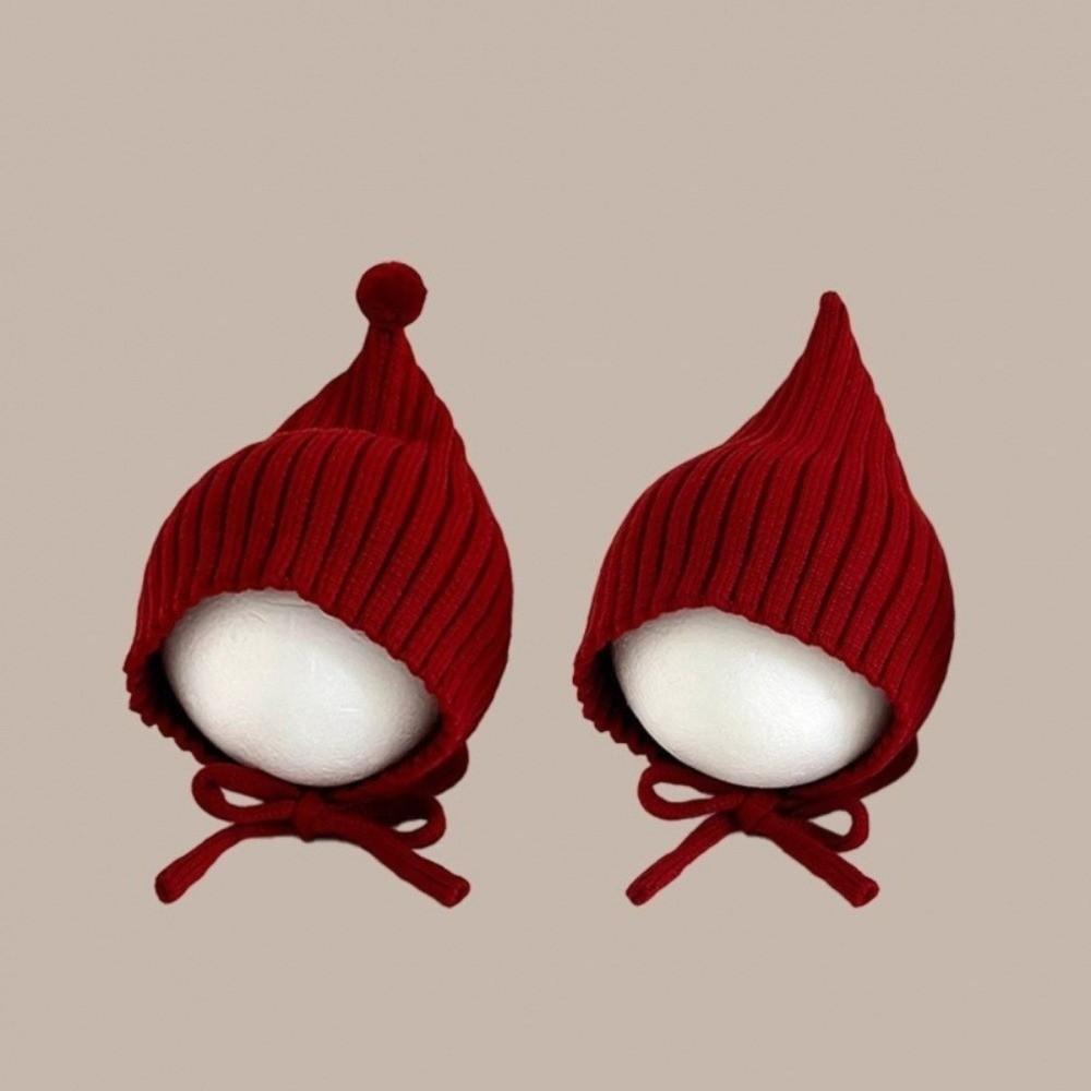 Однотонная детская шапочка-бини с дизайном шнуровки, детские пуловеры, новая детская вязаная шапка