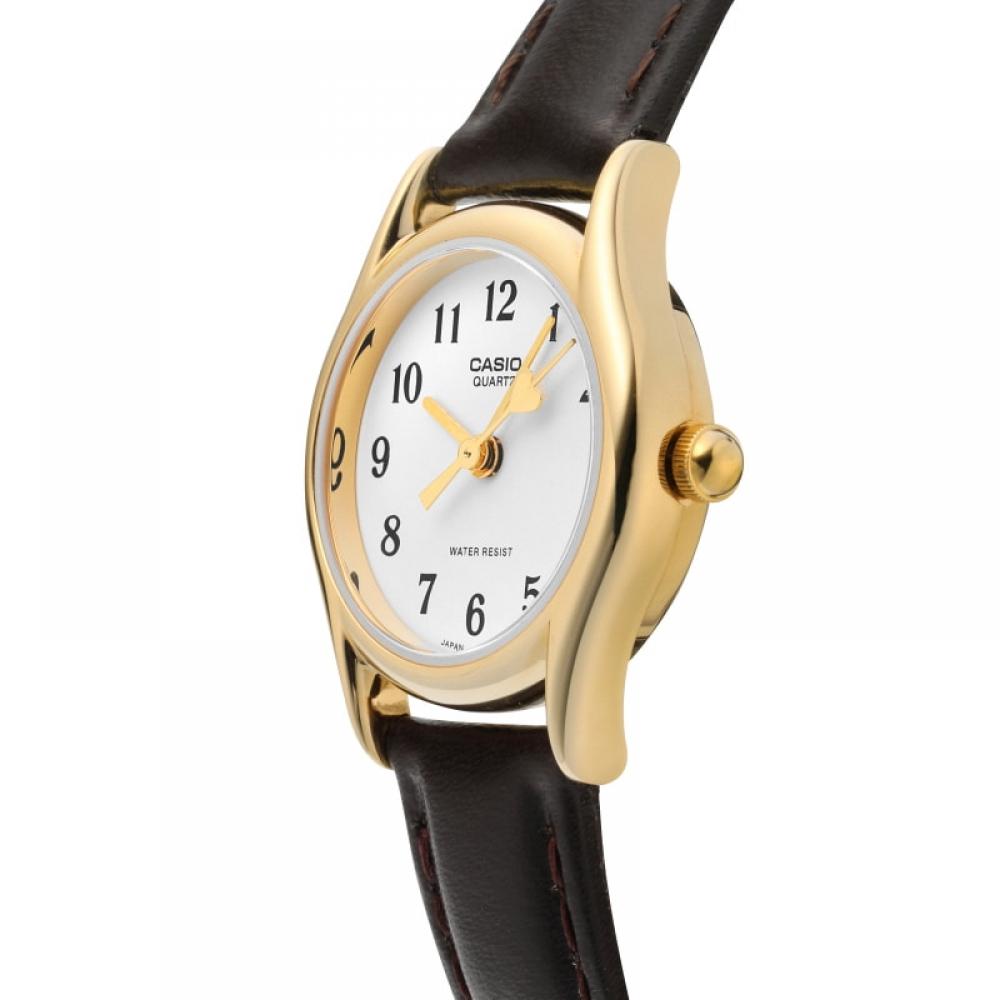Casio Ltp 1094q 7b5rdf Ltp 1094q 7b5 Аналоговые Студенческие Часы с Секундной Стрелкой на Кожаном Ремешке для Женщин