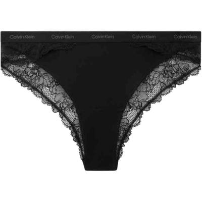 Современные кружевные трусики средней посадки Женское нижнее белье Space-Black QF7979AD-UB1