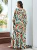 EDOLYNSA Кафтан больших размеров с богемным принтом, летнее длинное пляжное платье, женская домашняя одежда, купальный костюм, накидка, свободный кафтан