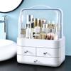 Large Capacity Multi-Layer Cosmetic Organizer: Dustproof Skincare & Lipstick Storage Box with Drawers for Desktop Dressing Tables
