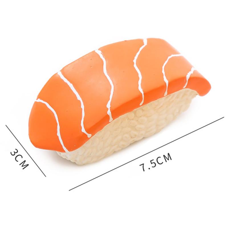 Игрушка-суши для собак, забавные милые интерактивные скрипучие игрушки, устойчивая к укусам, износостойкая жевательная игрушка для домашних животных