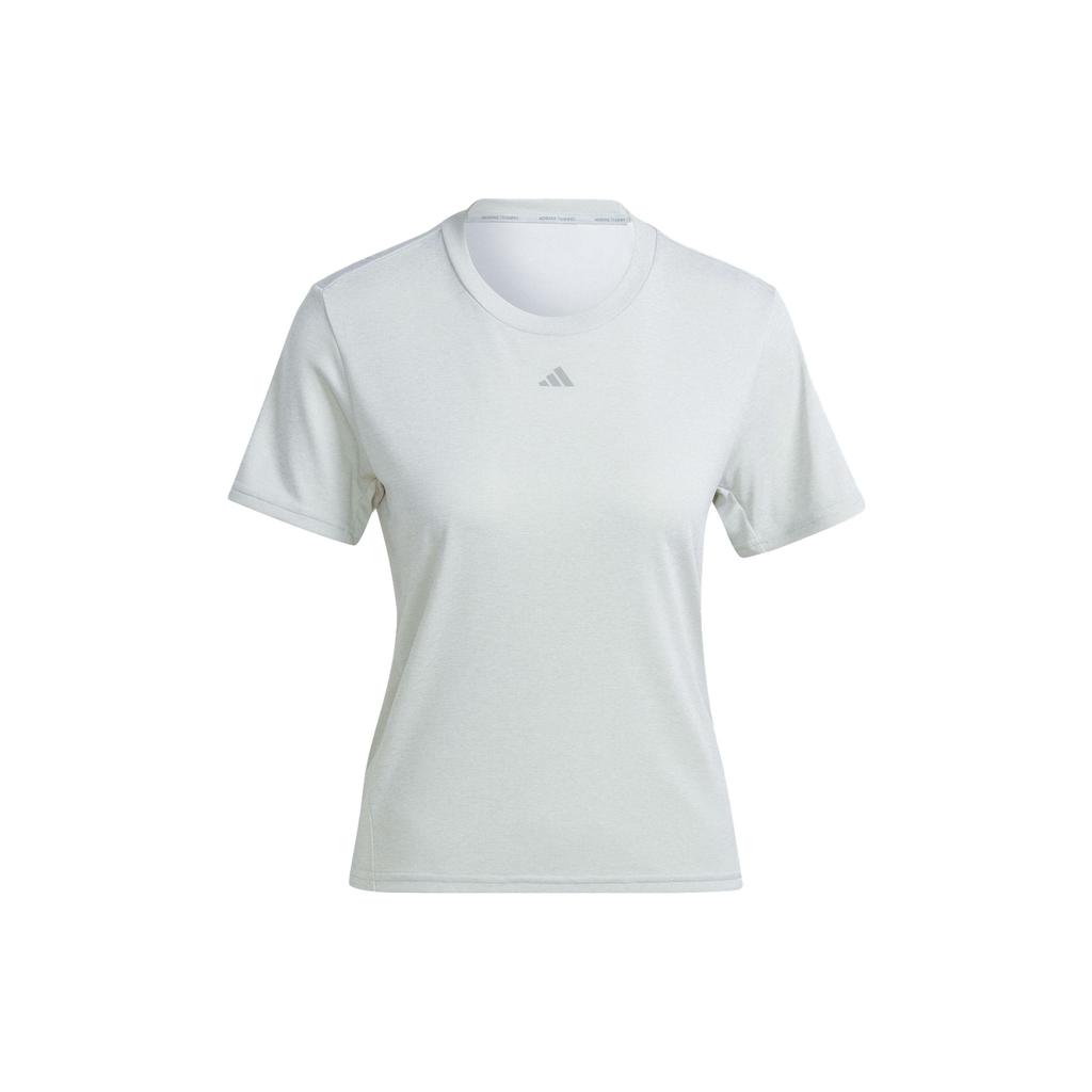 Adidas Футболка Hiit Heat.Rdy Sweat-Conceal Logo для женщин, топы, серебристо-серый IM2635