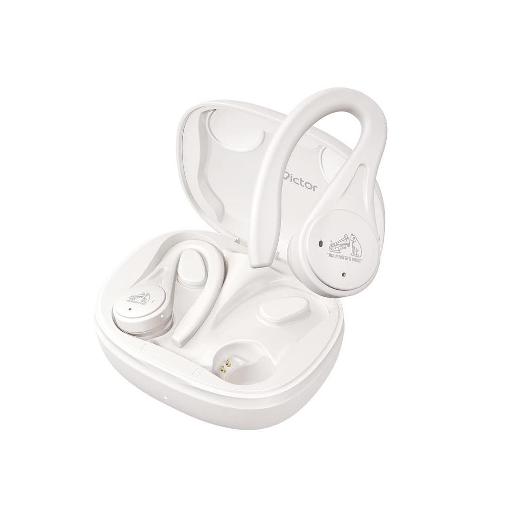 JVC Kenwood Victor Wireless Earphones Bluetooth Type Weight Up To 30 Hours of Playback Waterproof Compatible For Sports White HA-EC25T Over-the-ear