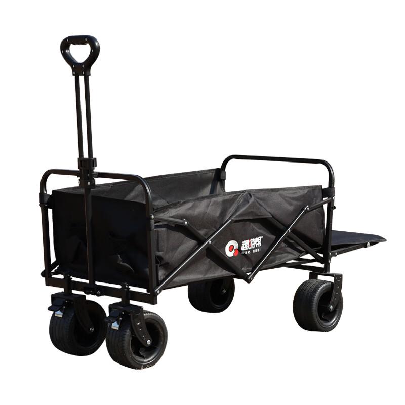 Heavy-Duty Folding Outdoor Camping Wagon with Tank Wheels