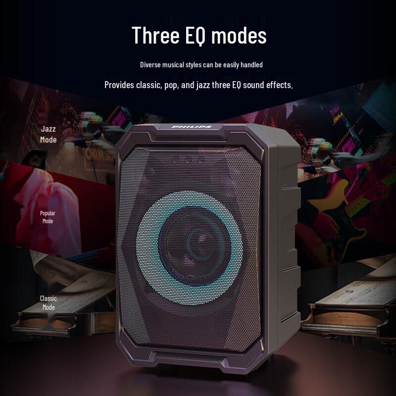 Philips SD308 Portable Karaoke & Outdoor Bluetooth Speaker