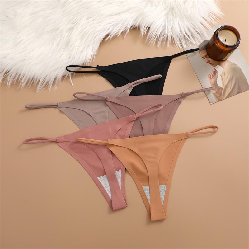 FINETOO Женские бесшовные трусики, нижнее белье без следов для женщин, сексуальное удобное нижнее белье, однотонные трусы