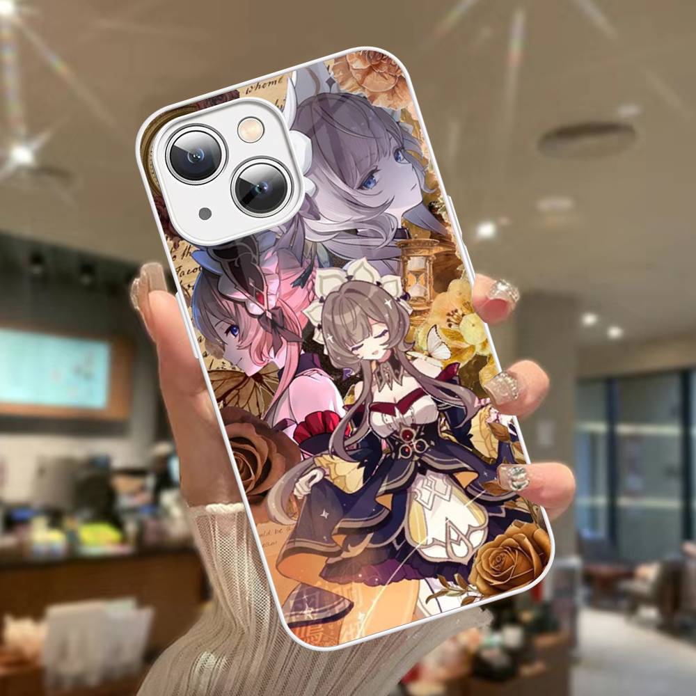 Game Genshin Impact Sandrone Tempered Glass For iphone 14 13 12 11 Pro Mini XS MAX 14Plus X XS XR Fundas