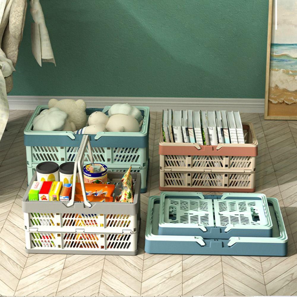 Thickened Portable Picnic Basket Stackable Plastic Storage Box Fruit Vegetable Storage