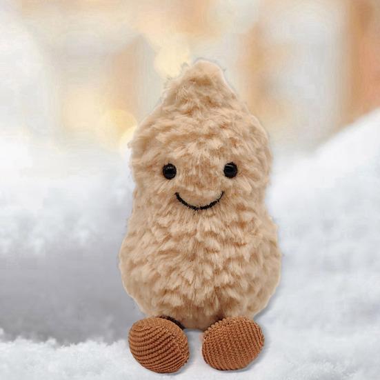 Yousheng Peanut Plush Doll 16cm Peanut Plushies Cute Keychain Bag Decoration Birthday Gift for Kids Girlfriends