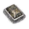 Natural Pyrite Agate Gemstone 925 Sterling Silver Jewelry Ring Size 8 m2U72