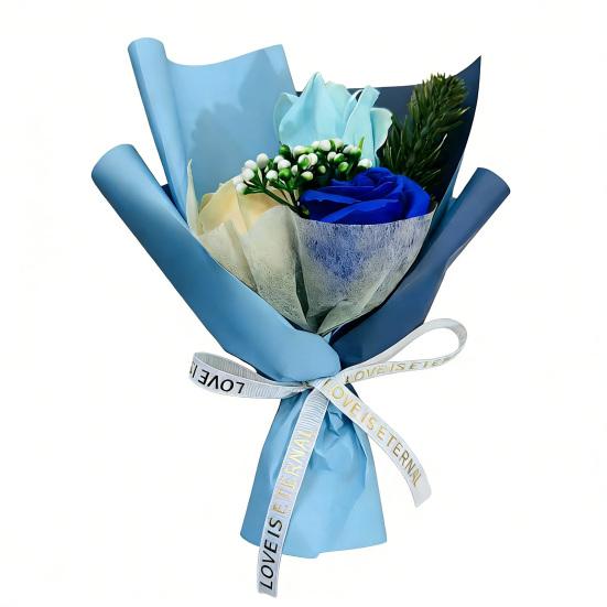 Букет из стабилизированных цветов для женщин, букет из искусственных вечных роз для Дня святого Валентина, Дня матери, Рождества, подарки на день рождения