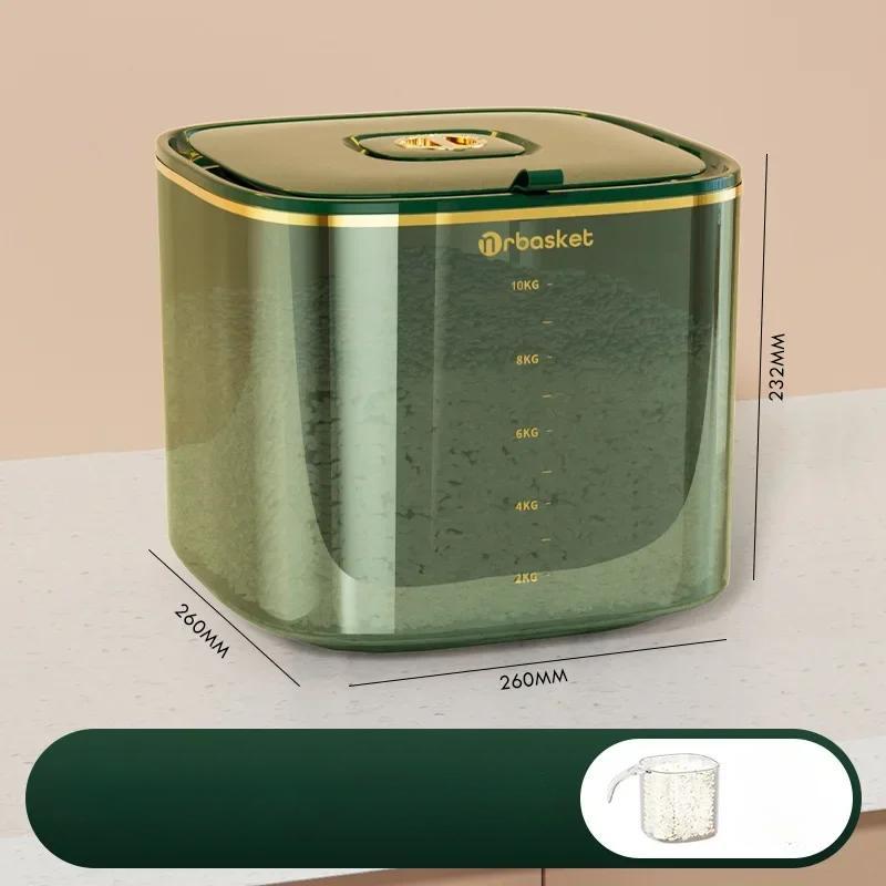 Kitchen Food Storage Containers Rice Bucket Insect and Moisture-proof Sealing Food Grade Flour Cereal Dog Food Storage Tank