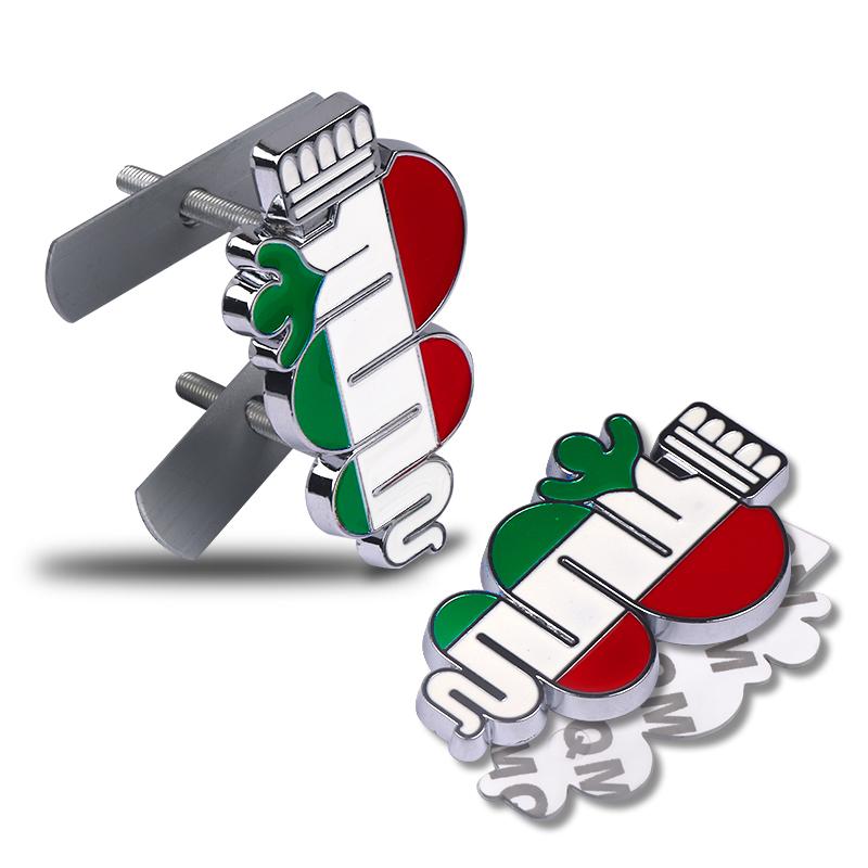 For Alfa Romeo 159 Sportwagon Giulietta Mito Clover 166 156 3D Metal Grille Badge Lucky Snake Body Badge Trunk Fender Stickerfgh2