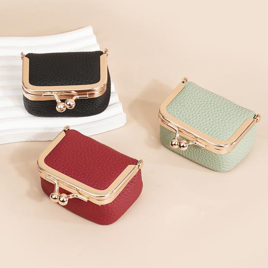 Женский мини-кошелек для монет, ювелирный мешочек, однотонный, с замком-поцелуем, кошелек для мелочи, маленькая сумка для хранения ключей, монет, даты, покупок