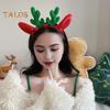 Christmas Antler Hairband Elastic Anti-slip Plush Fit for All Ages Christmas Hair Accessories Holiday Party Decorations Costume Festive Reindeer