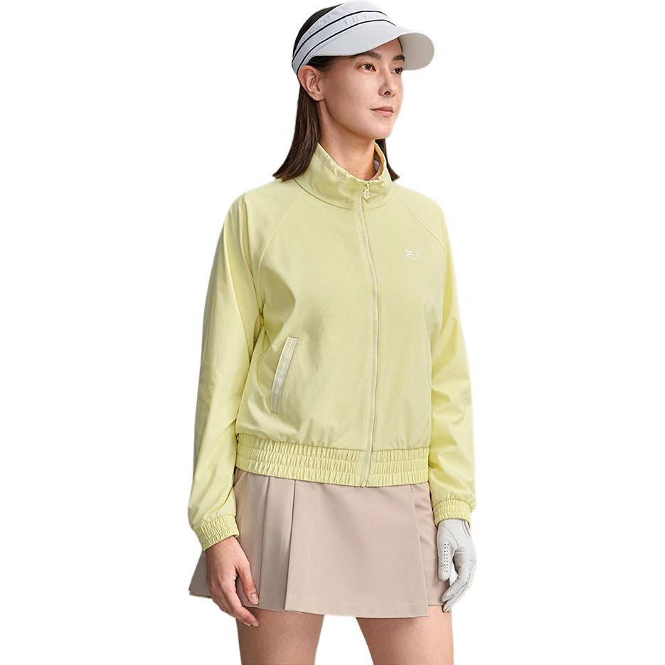 FILA Golf Series Stylish Personality Simple Sports Casual Jacket Women jackets Wax-Yellow A11W615704FYE