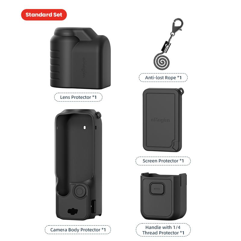 Silicone Case for DJI Osmo Pocket 3 Gimbal Camera Quick Release Anti-Scratch Handle Soft Protective Case Anti-bump Cover