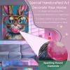 Diamond painting DIY kit cute rabbit wearing glasses blowing bubble gum for home room decoration