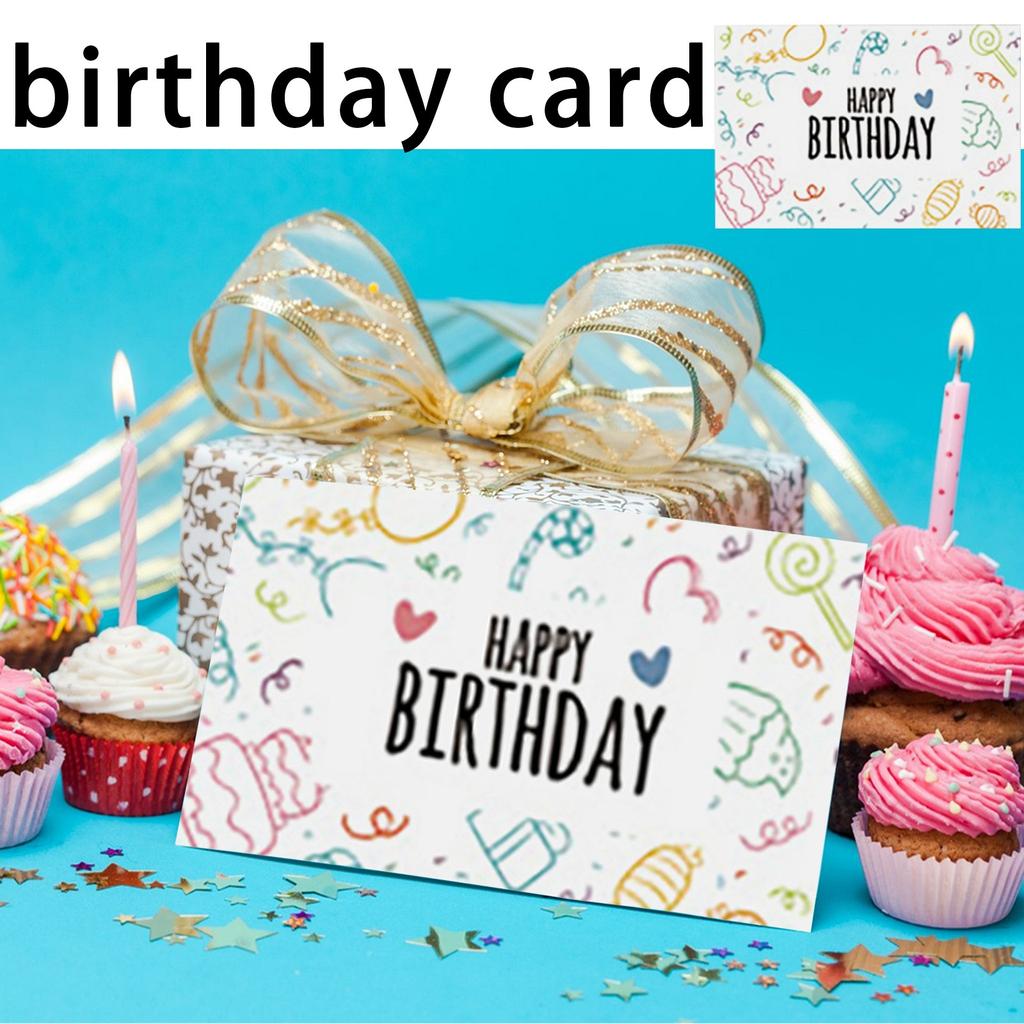 Набор из 24 милых открыток с днем рождения, набор пустых открыток на день рождения