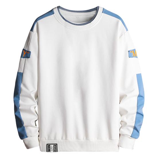 Winter Sweatshirt Long Sleeves Cold-proof Thermal Mid Length Men Autumn Sweatshirt for Daily Wear