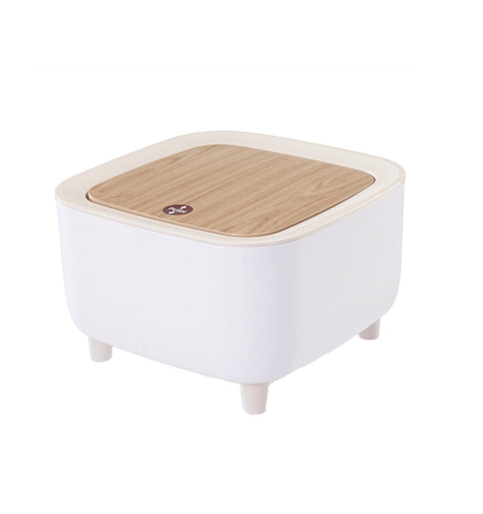 Высокое Ведро для мусора с текстурой дерева Кухня Ванная Гостиная Дом Настольное ведро для хранения Офис Отель Ведро для мусора Мусорные баки