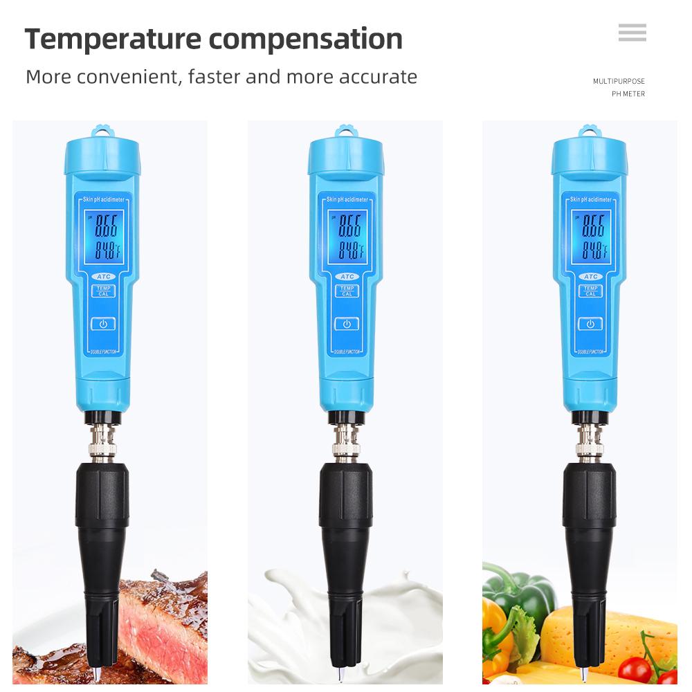 PH-61181 Цифровой pH-метр Ацидометр Анализатор Тестер качества воды Сменный pH-зонд для почвы Сыра Кремов Мяса Молока