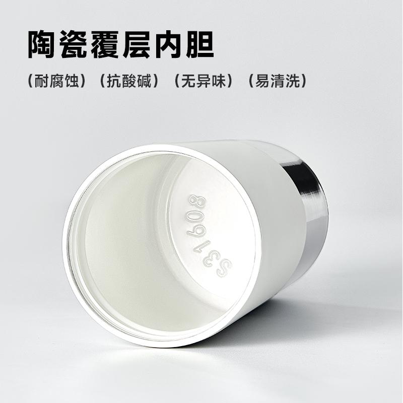 Fantasy Silver Straw Insulated Cup Large Capacity 620ml Ceramic Coated Inner Container