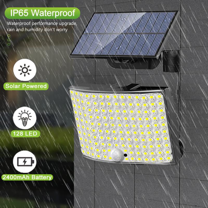 328 светодиодных настенных светильников на солнечных батареях для улицы 228 уличный светильник IP65 водонепроницаемый прожектор с датчиком движения солнечный 3-режимный уличный светильник садовое уличное украшение