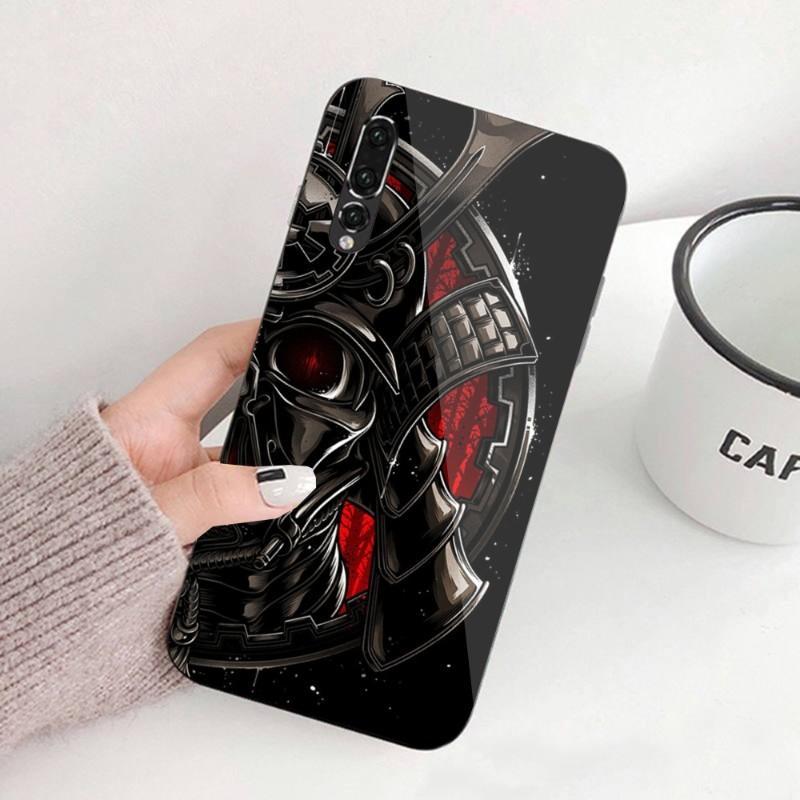 Чехол для телефона с маской японского самурая Oni для Huawei P50 P40 P30 P20 Pro Mate 40 30 20 Pro Nova 9 8 7 ПК, стеклянный чехол для телефона