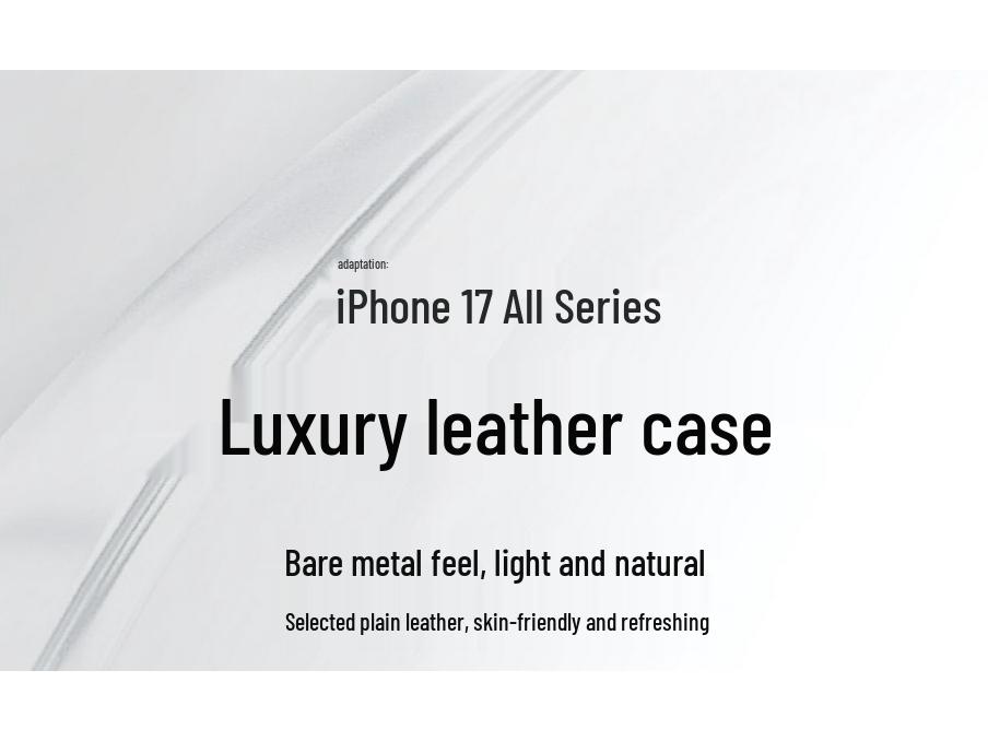 Ультратонкий роскошный кожаный чехол для iPhone 17 Pro Max: Персонализированная мягкая обложка премиум-класса