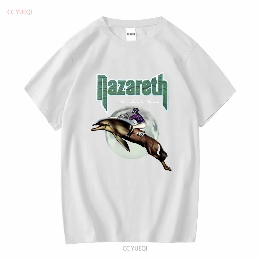 Футболка Nazareth Band The Fool Circle для взрослых, полный размер CS414, с длинным или коротким рукавом, винтажная, стирка, с принтом, универсальная, мужская