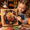 Therapeutic Art Kits for Relaxation Halloween Faux Pearl DIY Kit, Spooky Cute 3D Diamond Painting Fall Holiday Handmade Gift Craft, Witch Black