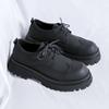 Platform Men Leather Shoes Casual Formal Dress Oxfords Brogues British Style Wedding Flats Soft Breathable Walking Office Shoe