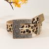 Блингблинг пояс для уличных танцев, джинсовый пояс, пояс для лайвхауса, панк поясная цепь, потрясающий леопардовый принт, стразы