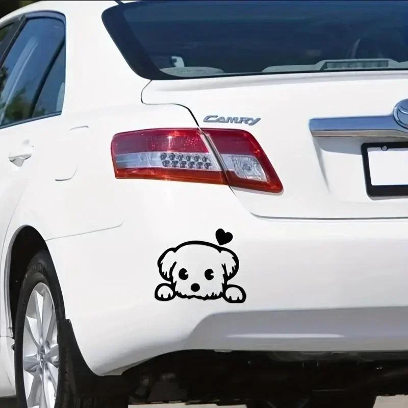 2 шт./набор Милая собака Автомобиль Мотоцикл Внедорожник Грузовик Окно Стена Играть Роль Наклейки Наклейка на зеркало заднего вида Автоаксессуары
