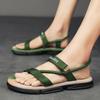 Модные шлепанцы с открытым носком Новые мужские сандалии на мягкой подошве Удобные Подходят для прогулок в помещении и на улице Летние пляжи Плоская вода