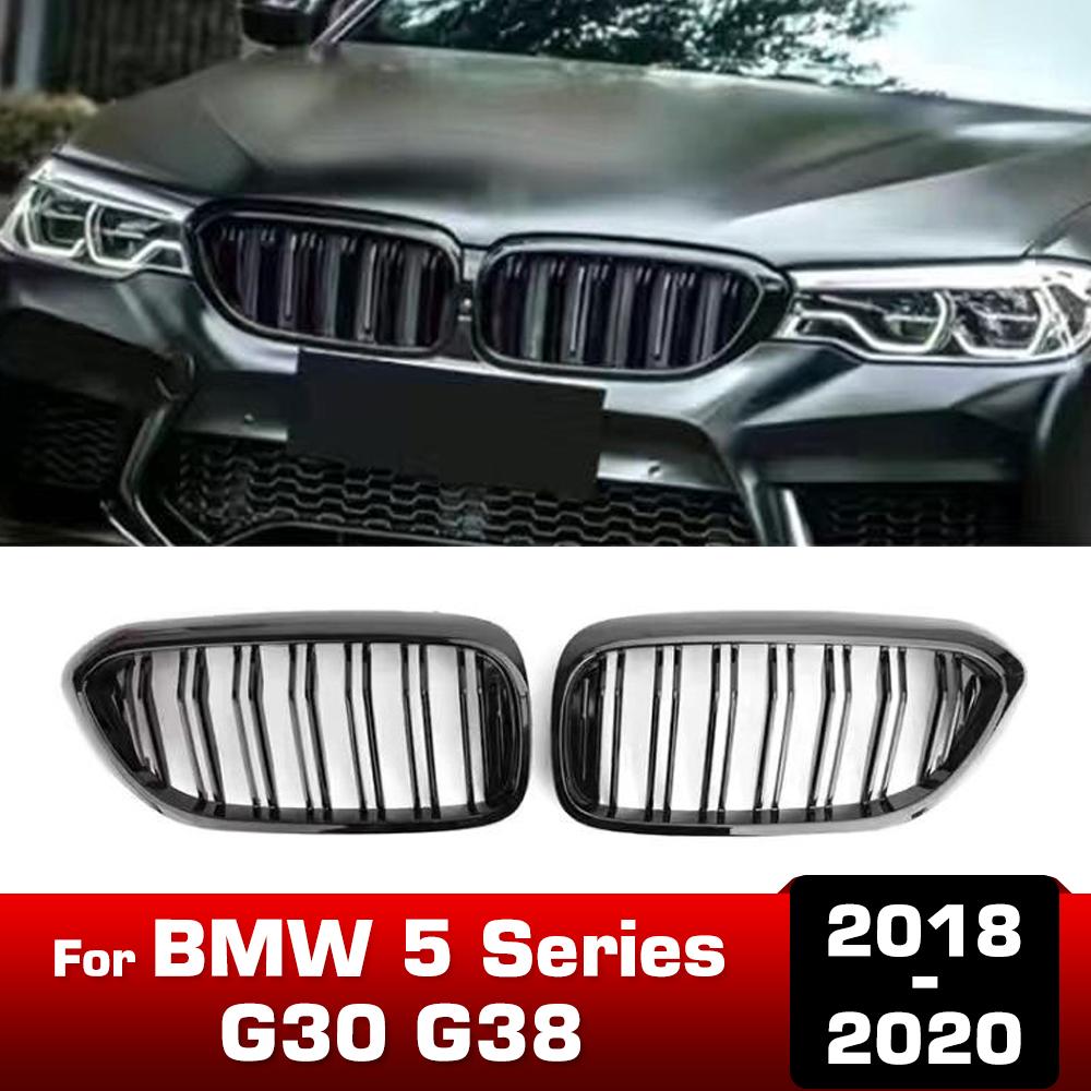 For BMW 5 Series G30 G38 525I 530I 540I 550I 2018-2020 Grilles Gloss Black Grille Car Front Bumper Kidney Grills Racing Grill