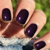 24 шт. Темно-фиолетовые накладные ногти, короткие квадратные накладные ногти, глянцевые, накладные ногти с клейкой лентой, 1 шт. Пилочка для ногтей