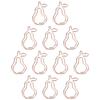 12pcs Professional Cute Pear Shaped Paper Clip Document Organizing Paper Clip (Rose Gold)