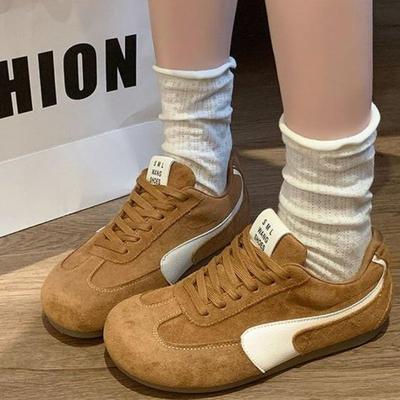 Ретро мягкая подошва весна новая повседневная натуральная мягкая кожа повседневная мода универсальные кеды женские