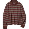 Uniqlo Повседневная Винтажная Свободная Полоскатая Дышащая Стиранная Лонгслив Поло Женские Топы 489061-38
