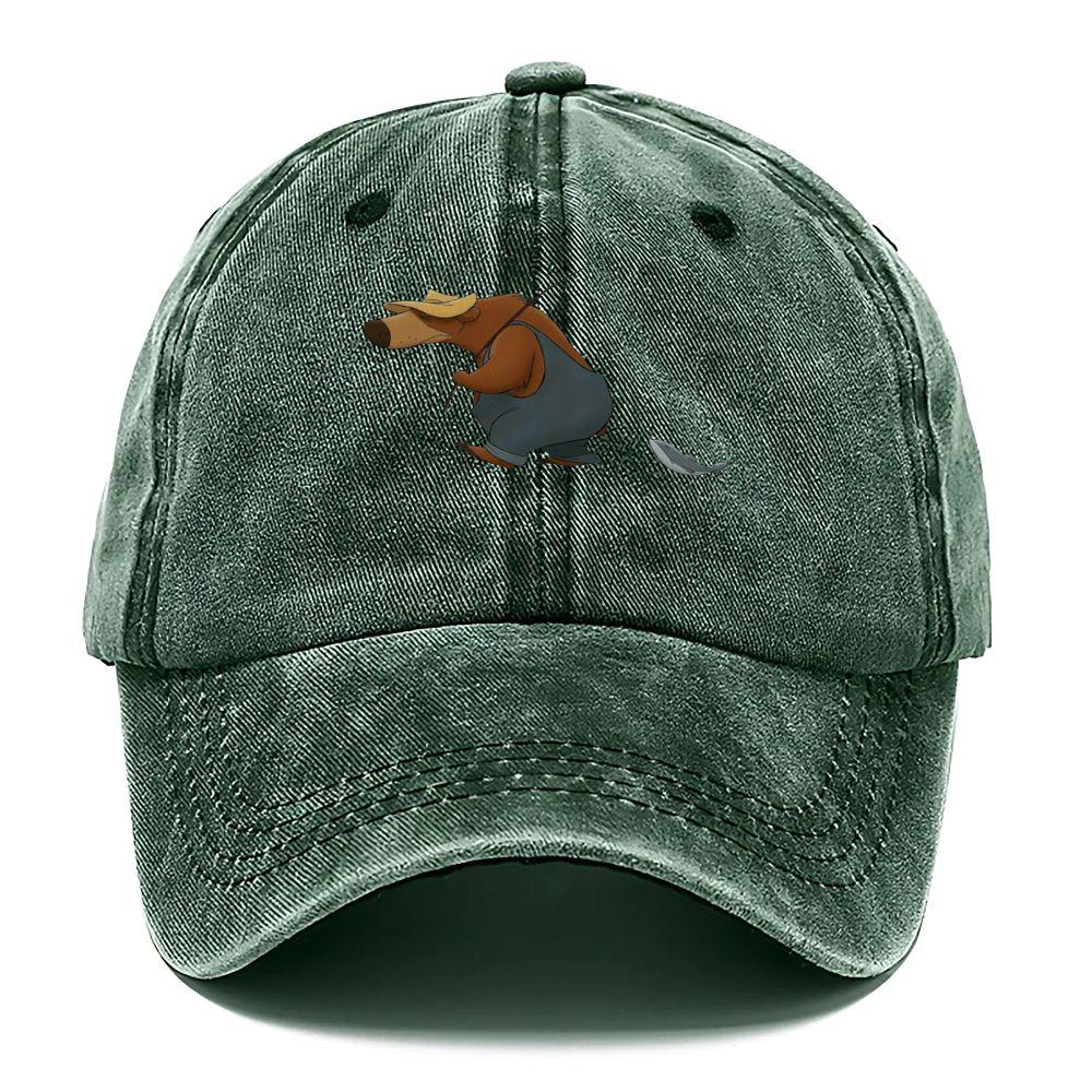 pc Retro Washed Distressed Animal Print Baseball Cap Unisex Lightweight Suitable for Outdoor Fishing Hat with Distressed