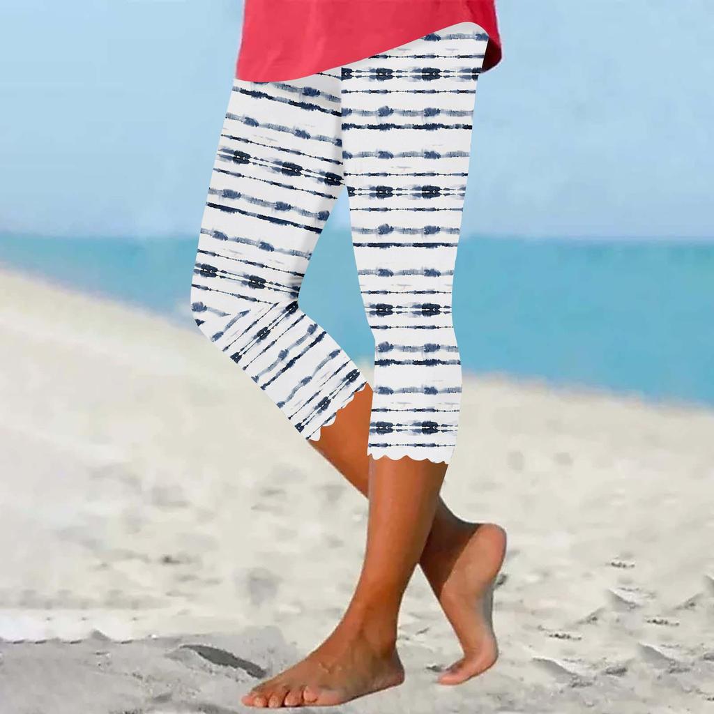 Women's Elastic Waist Pants Skinny Beach Pants