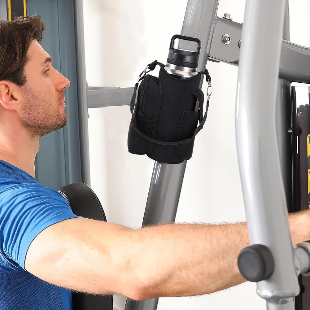 Магнитная сумка для бутылки с водой для фитнеса, держатель для телефона, специальная сумка для стакана воды для спортзала с сильным магнитом для активного отдыха и спорта